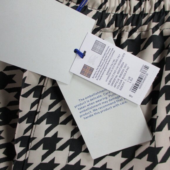 Burberry Mens Houndstooth Pants Workwear Elasticated Waist Loose Size Large NWT - Picture 8 of 14